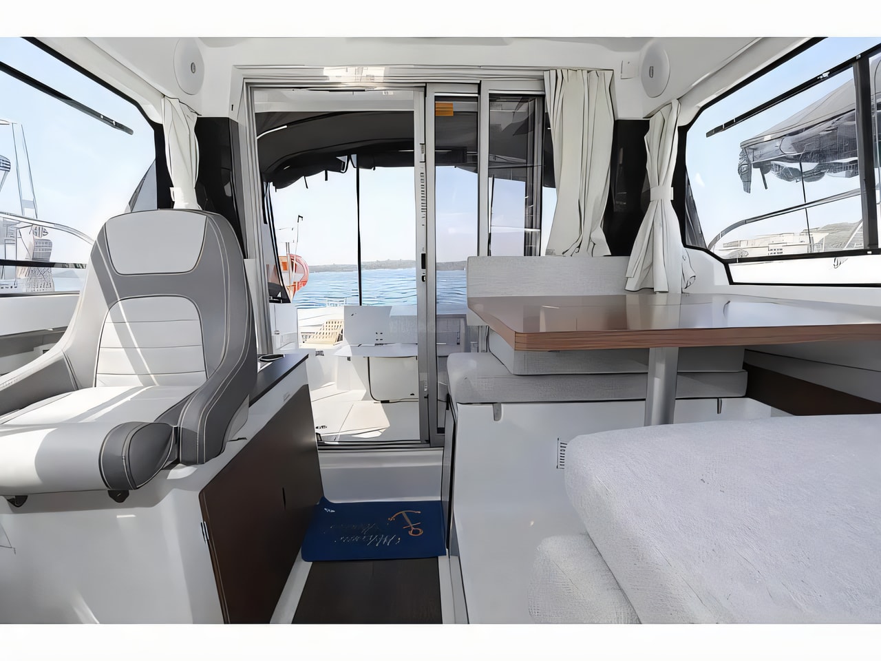 Layout of Merry Fisher 795 motor boat with 1 cabins Croatia yacht charter