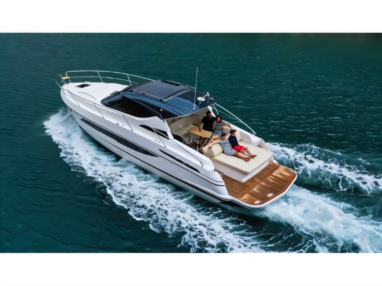 Exterior overview of Focus Power 36 Hard Top motor boat for charter from Sukosan Marina Dalmacija in the Zadar sailing area Croatia