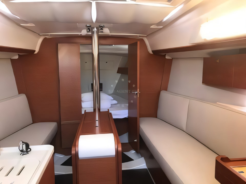 Interior of Dufour 310 Grand Large sail boat with 2 cabins Croatia yacht charter