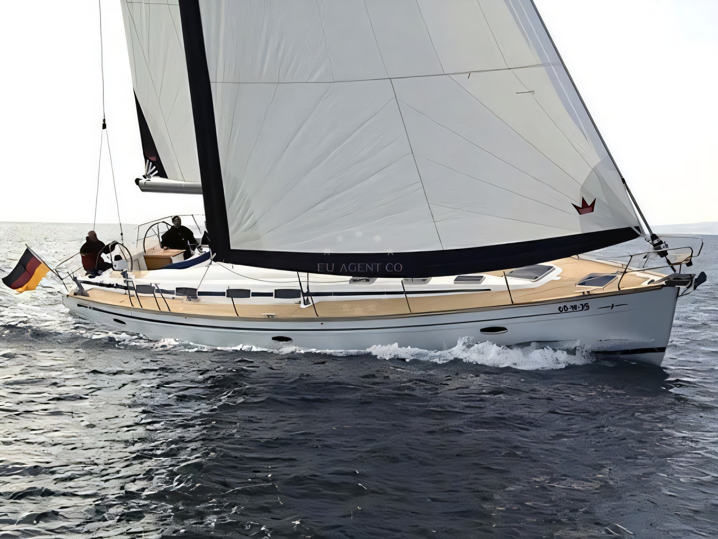 Exterior overview of Bavaria 50 sail boat for charter from Baska Voda in the Split sailing area Croatia