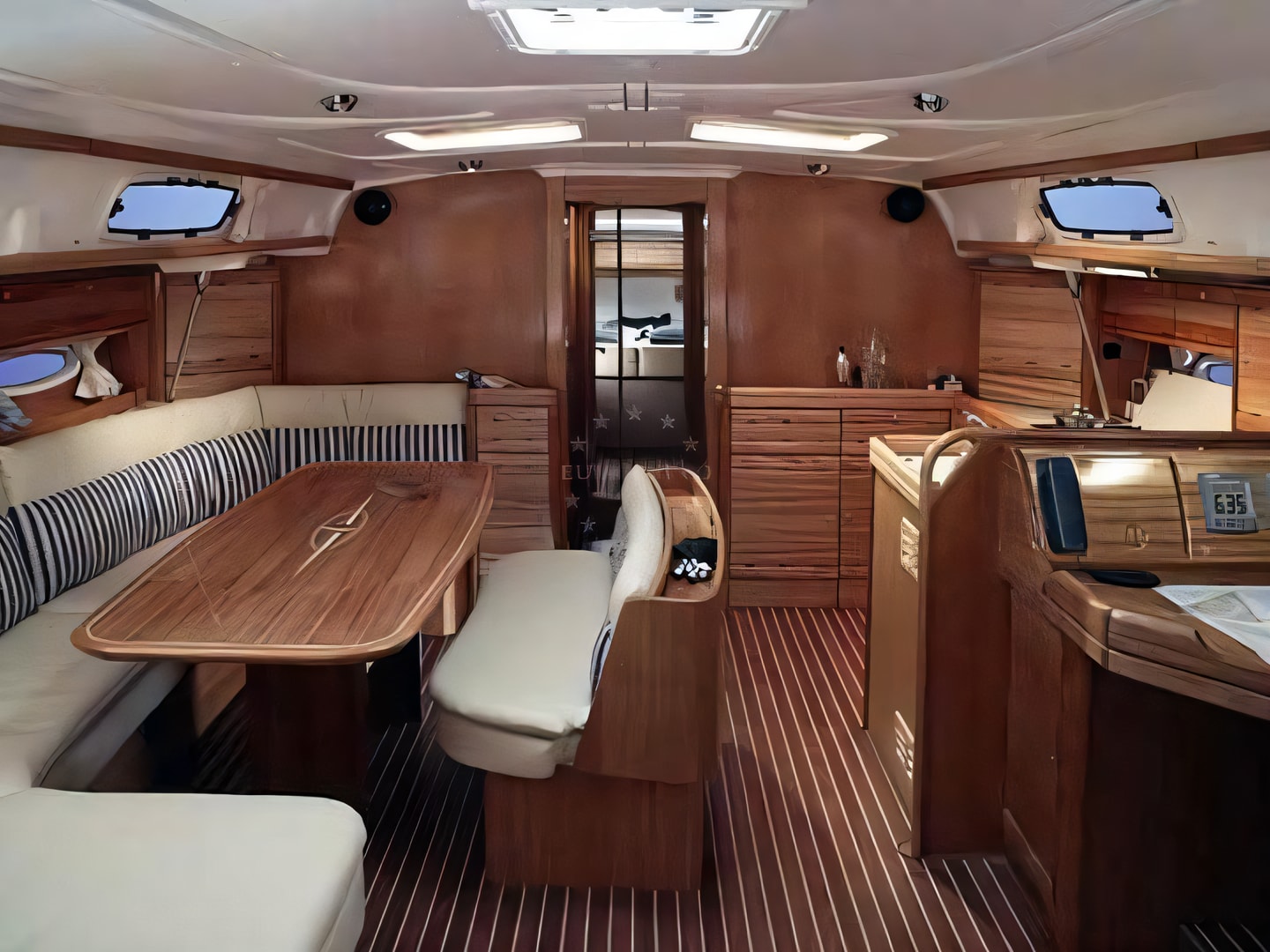 Interior of Bavaria 50 sail boat with 5 cabins Croatia yacht charter