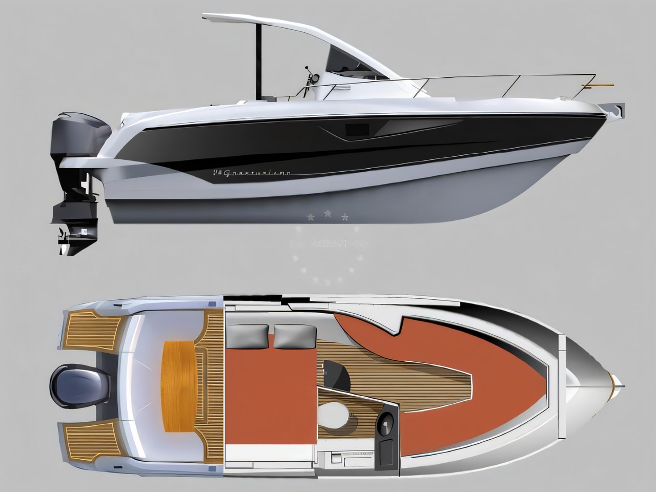 Interior of Salpa 24 GT motor boat with 1 cabins Croatia yacht charter