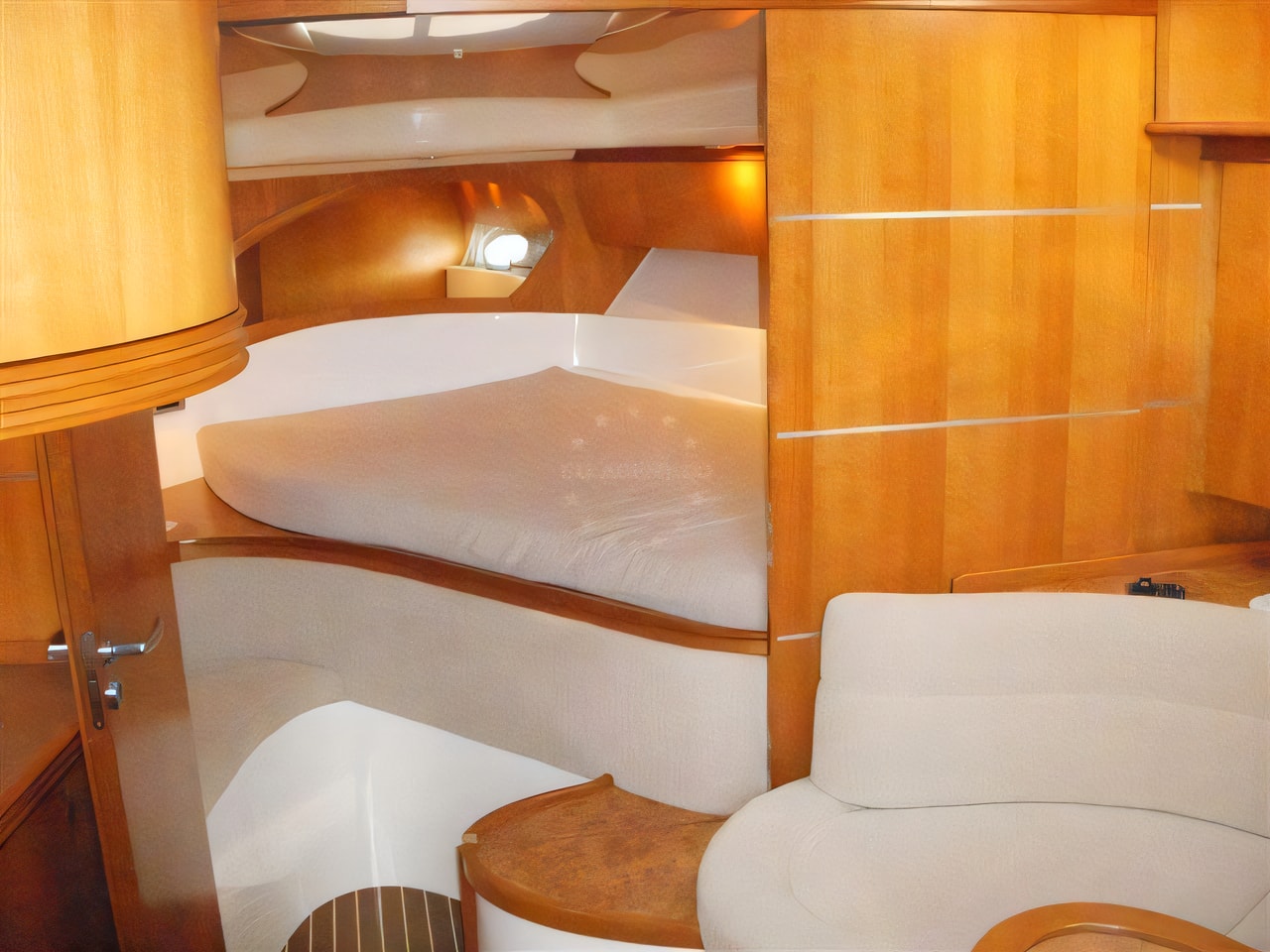 Layout of Salpa 39.5 motor boat with 3 cabins Croatia yacht charter