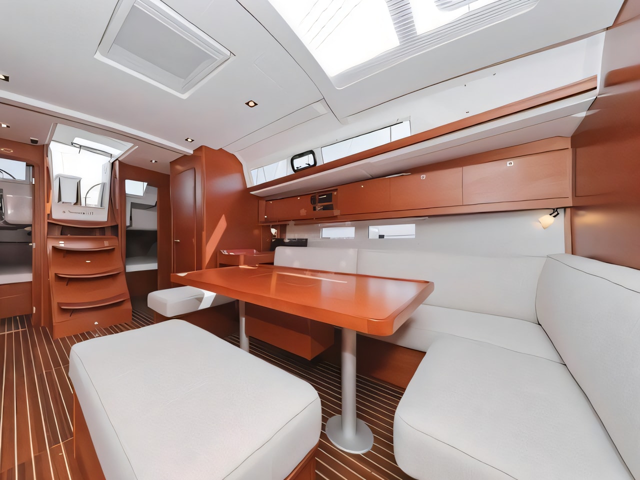 Layout of Dufour 460 Grand Large sail boat with 5 cabins Croatia yacht charter