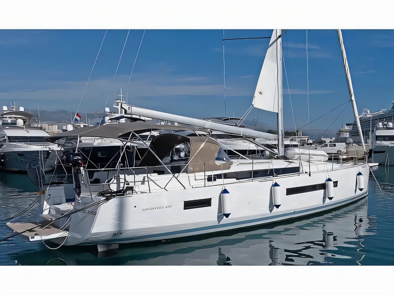Exterior overview of Sun Odyssey 490 "LUXE" sail boat for charter from Split ACI Marina in the Split sailing area Croatia