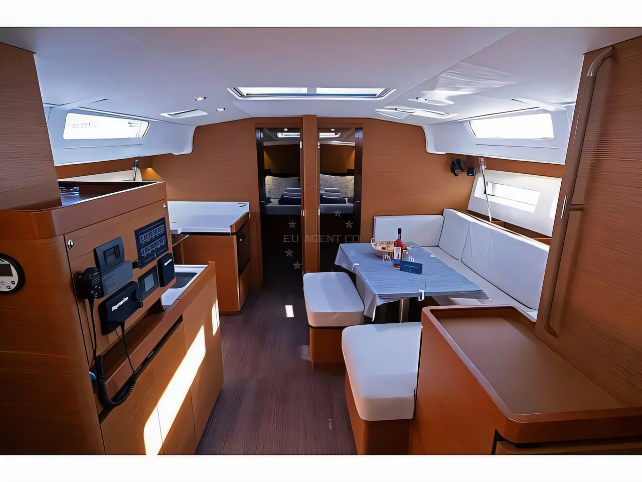 Layout of Sun Odyssey 490 "LUXE" sail boat with 5 cabins Croatia yacht charter