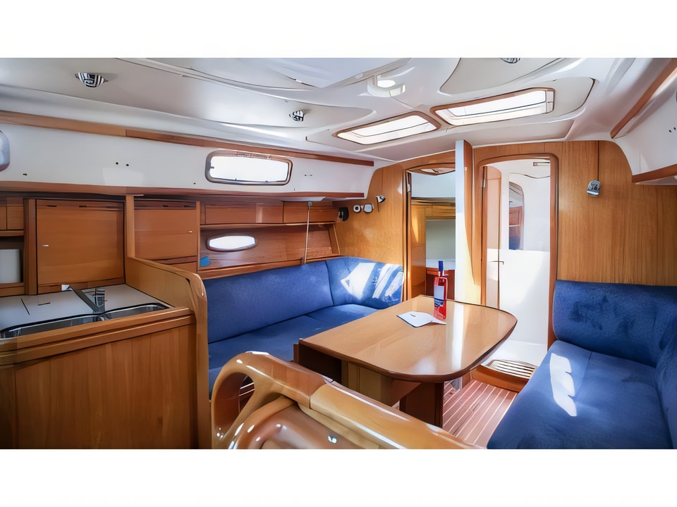Interior of Bavaria 37 Cruiser sail boat with 3 cabins Croatia yacht charter