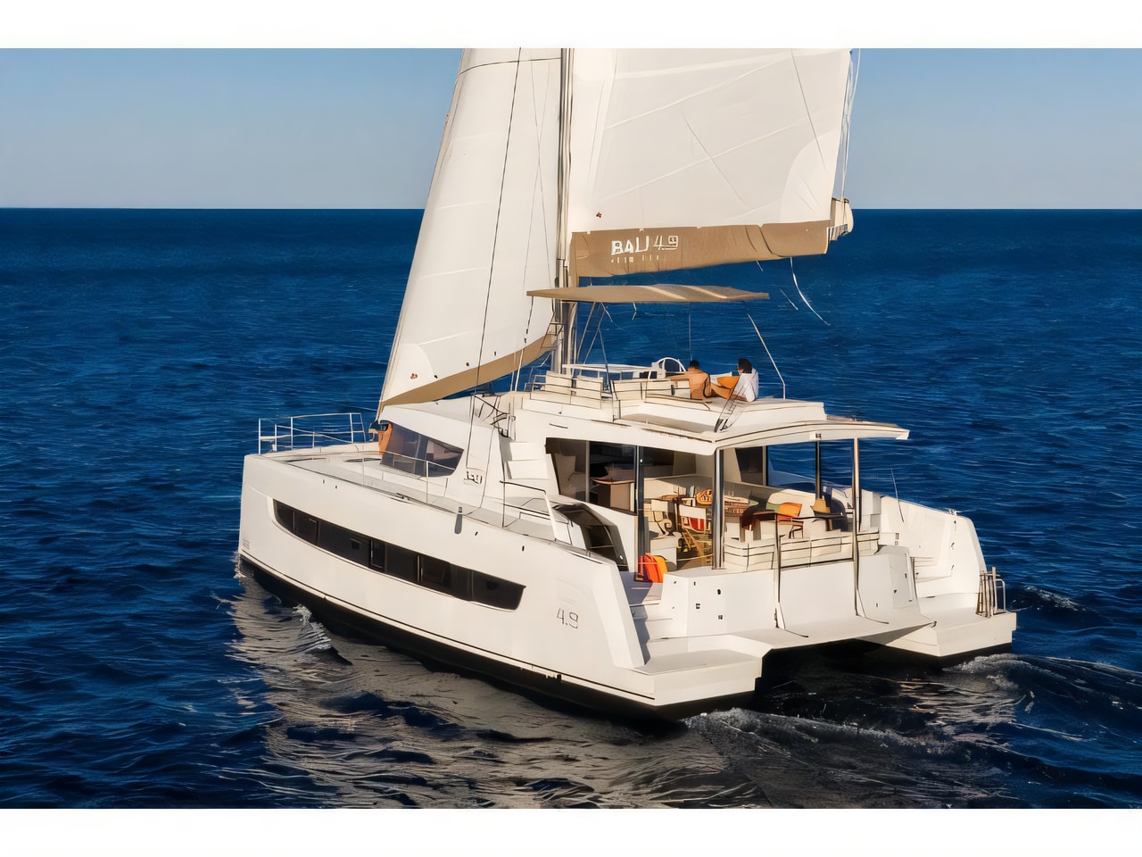 Exterior overview of Bali 4.8 catamaran for charter from Adriatic Croatia