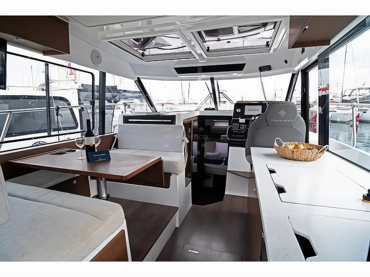 Layout of Merry Fisher 1095 motor boat with 3 cabins Croatia yacht charter