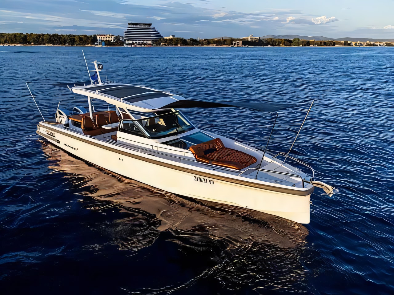 Axopar 37 ST motor boat for charter from Vodice / Port of Vodice Sibenik sailing area Croatia