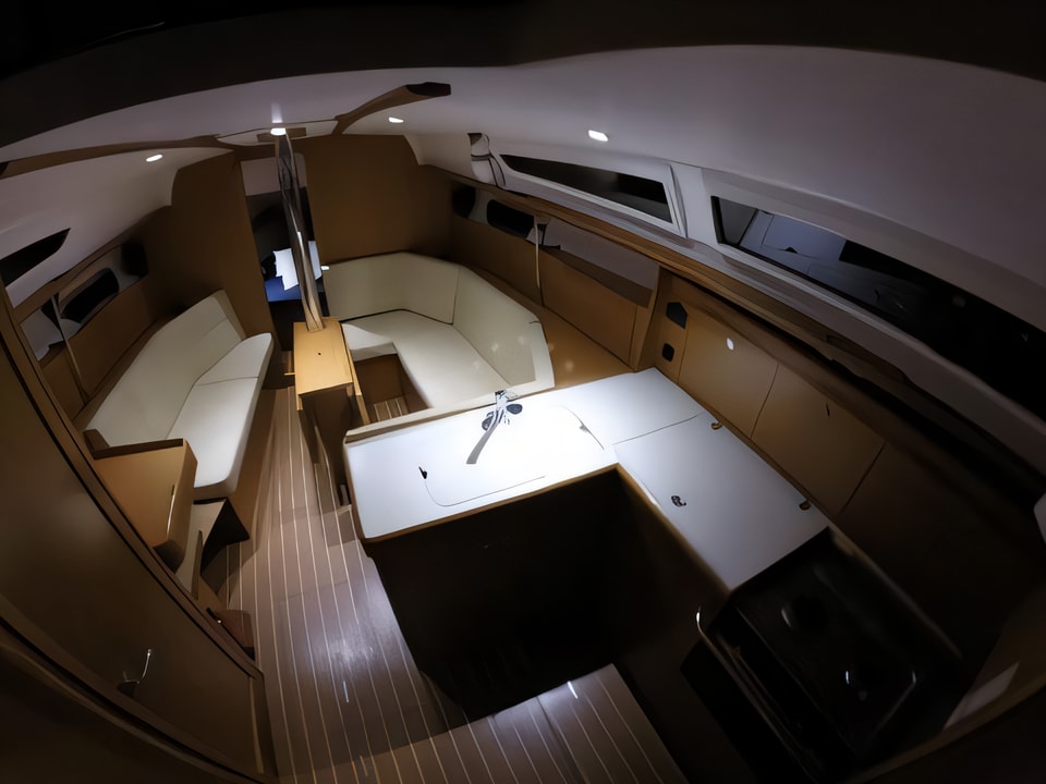 Interior of Sun Odyssey 36i sail boat with 3 cabins Croatia yacht charter