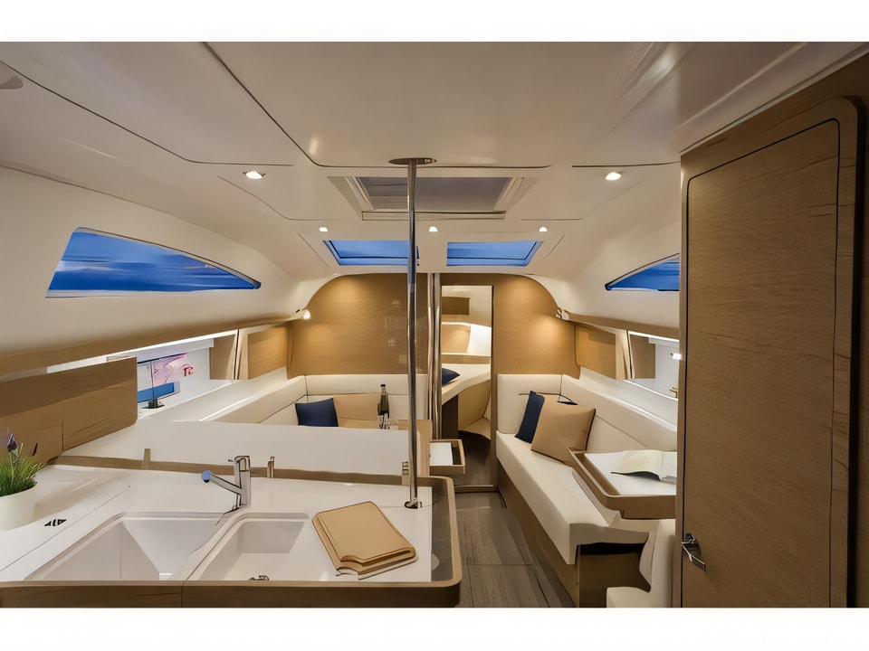 Interior of Elan 40 Impression sail boat with 3 cabins Croatia yacht charter
