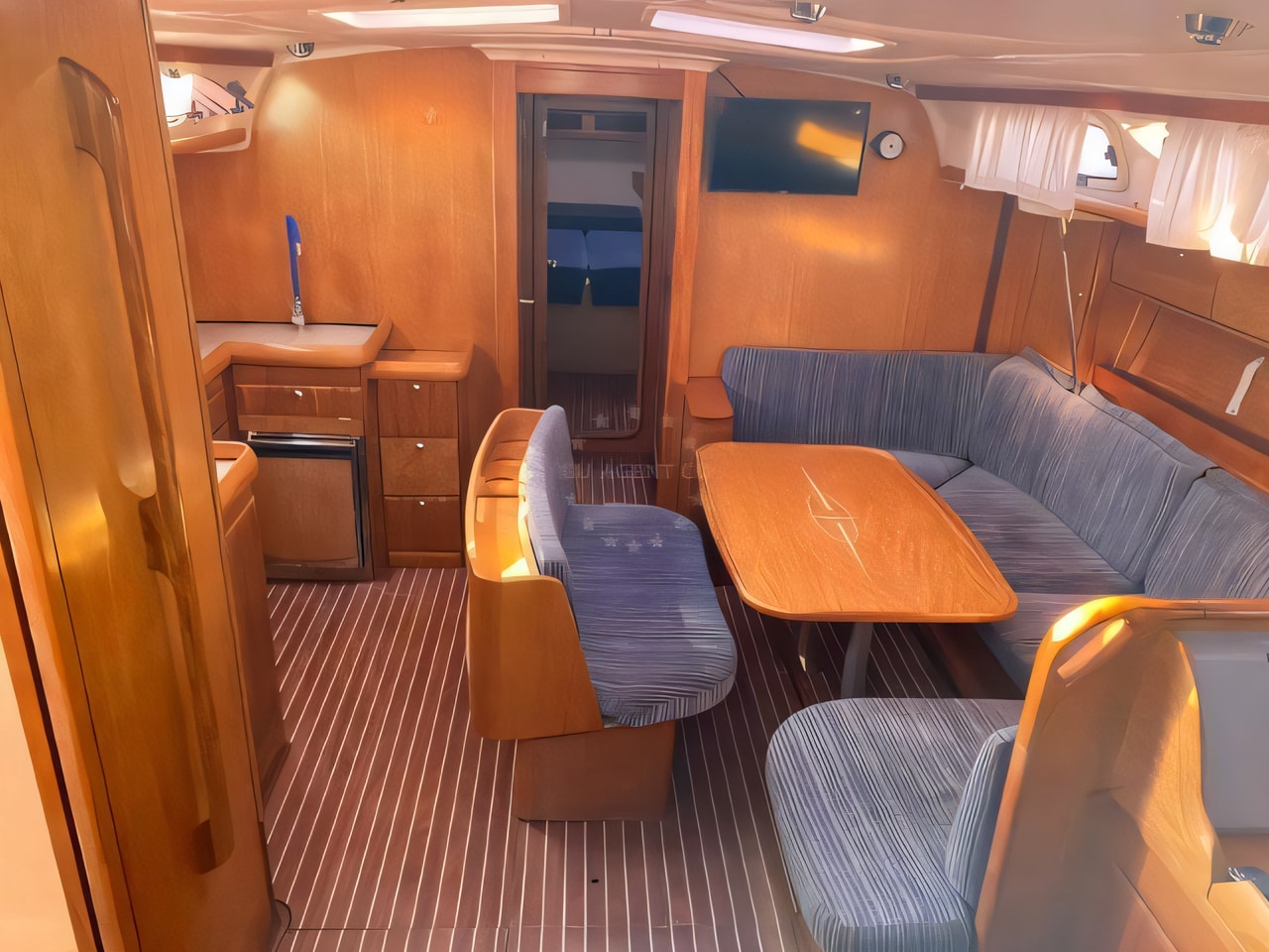 Layout of Bavaria 46 Cruiser sail boat with 4 cabins Croatia yacht charter