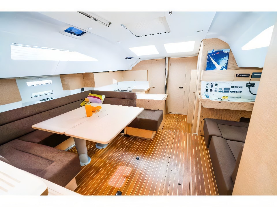 Interior of Elan 50 Impression sail boat with 5 cabins Croatia yacht charter