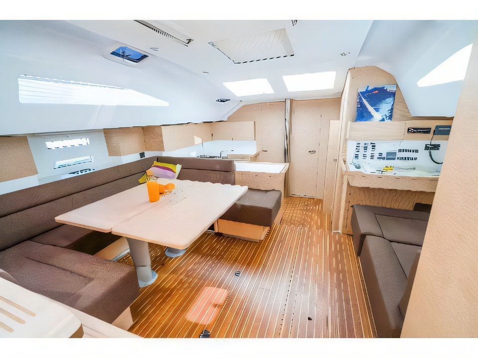 Interior of Elan 50 Impression sail boat with 5 cabins Croatia yacht charter