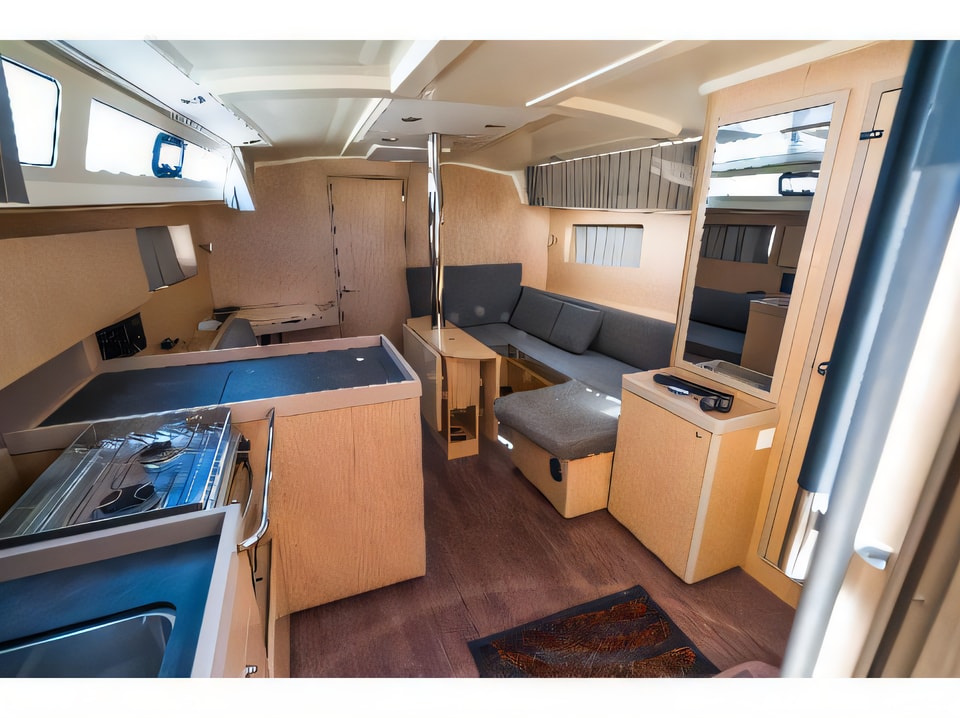 Interior of Oceanis 41.1 sail boat with 3 cabins Croatia yacht charter