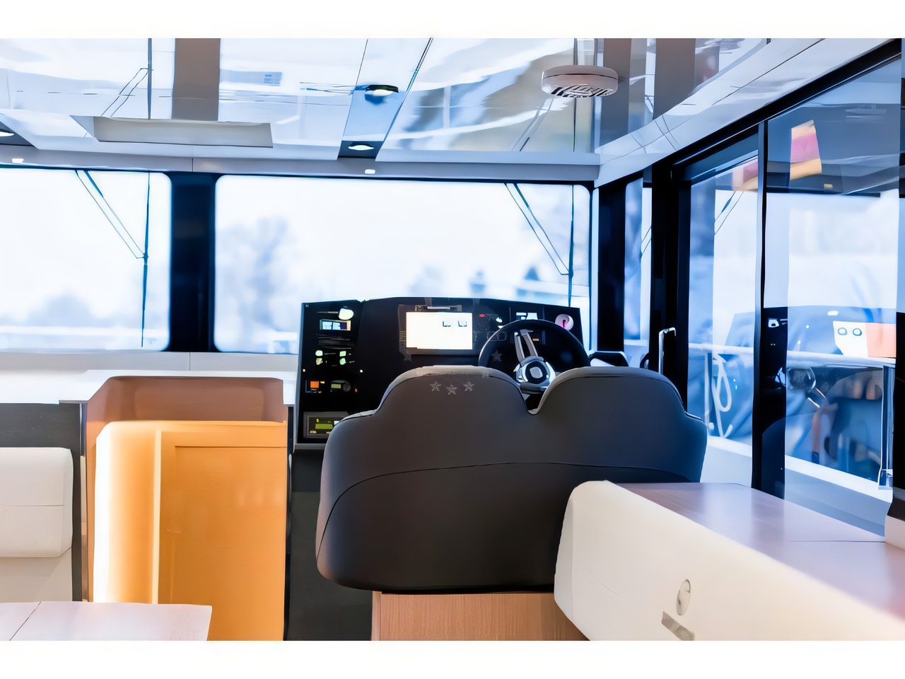 Layout of Futura 42 motor boat with 4 cabins Croatia yacht charter