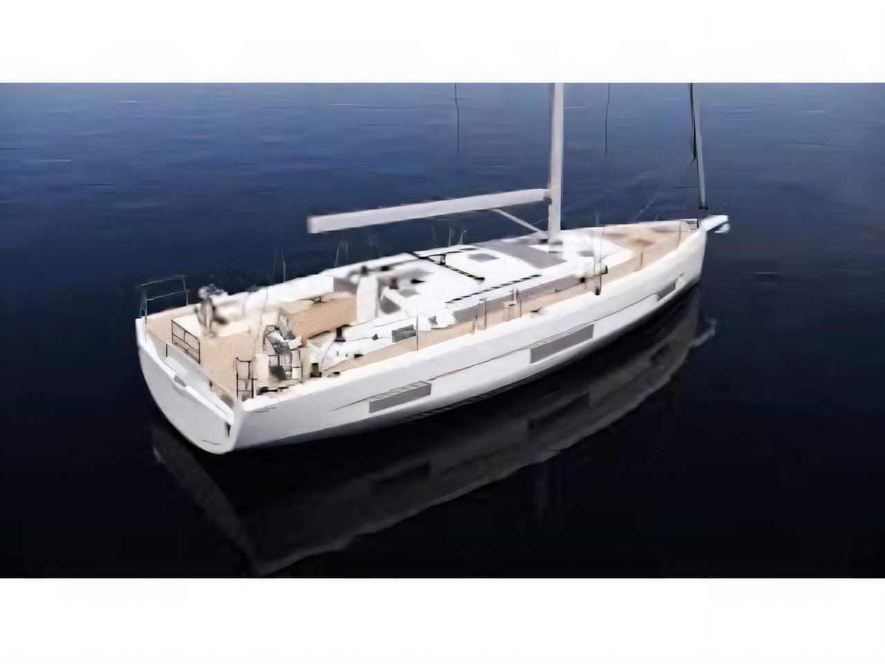 Exterior overview of Dufour 470 sail boat for charter from Vodice ACI Marina in the Sibenik sailing area Croatia