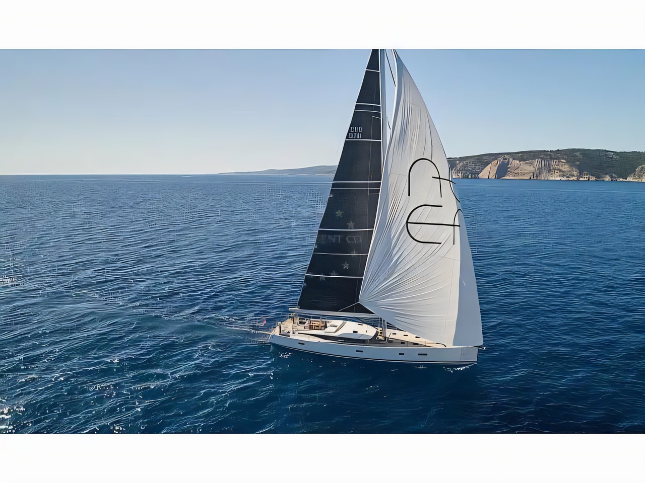 Exterior overview of CNB 76 sail boat for charter from Kastela Gomilica Marina in the Split sailing area Croatia
