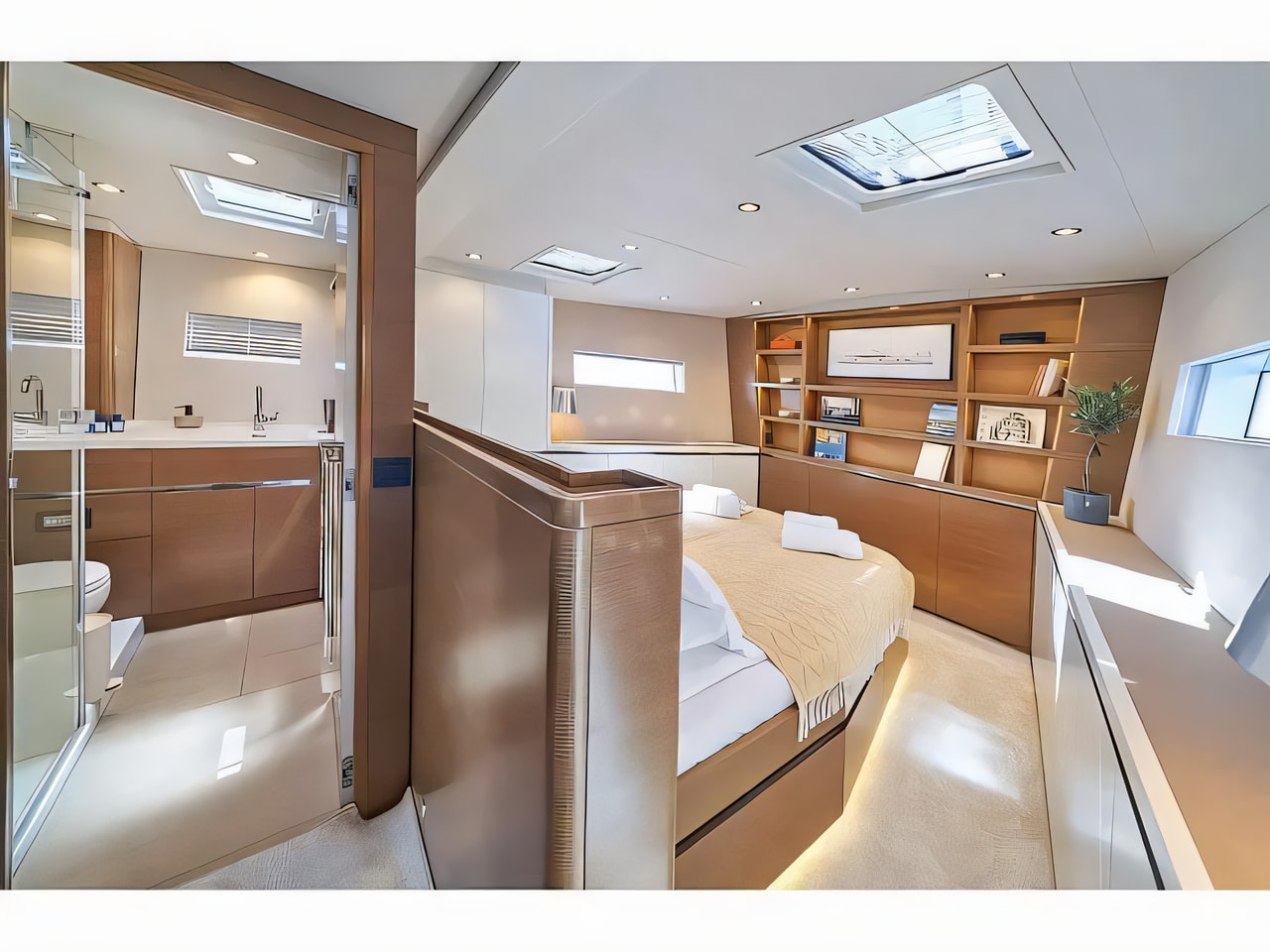 Layout of CNB 76 sail boat with 4 cabins Croatia yacht charter
