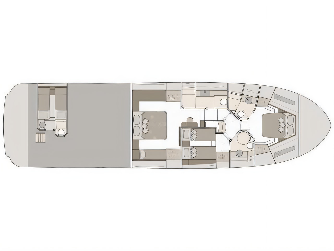 Interior of Monte Carlo Yacht 66 motoryacht with 3 cabins Croatia yacht charter