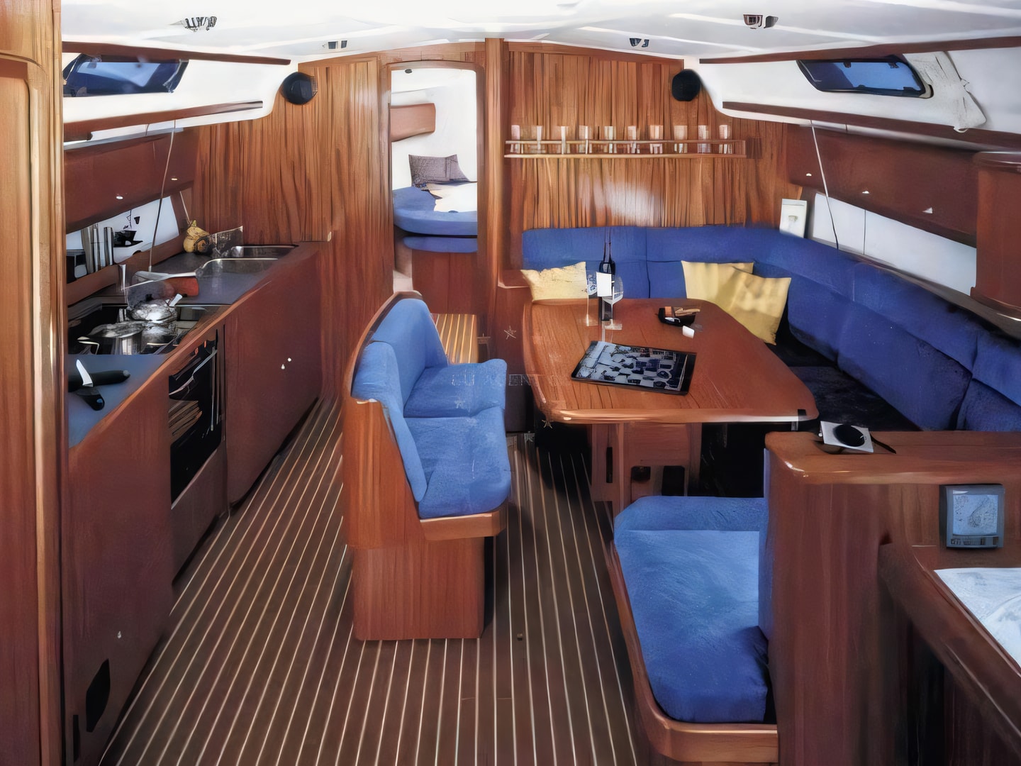 Interior of Bavaria 44 sail boat with 4 cabins Croatia yacht charter