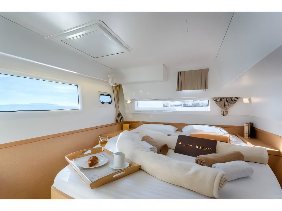 Interior of Lagoon 42 catamaran with 6 cabins Croatia yacht charter
