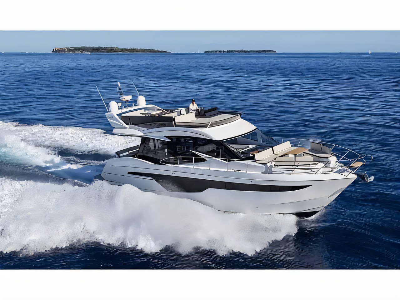 Galeon 500 Fly motor yacht for charter from Kastel Gomilica / Marina Kastela Split sailing area Croatia