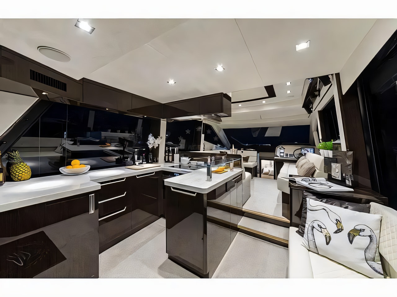 Galeon 500 Fly yacht layout 3 cabins Croatia charter