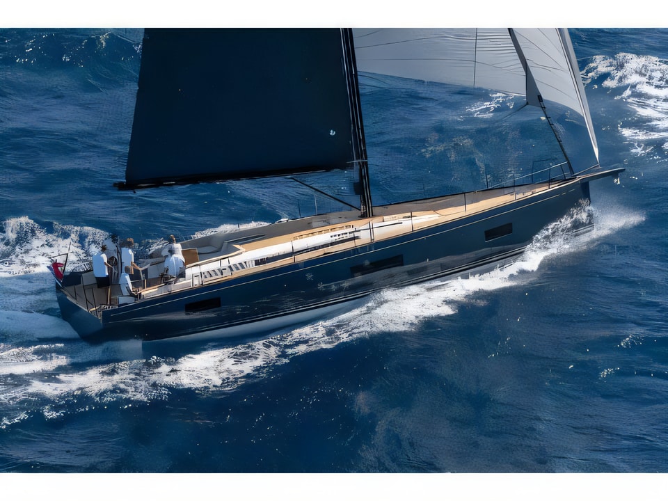Exterior overview of First Yacht 53 sail boat for charter from Split ACI Marina in the Split sailing area Croatia