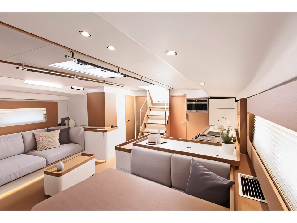 Interior of First Yacht 53 sail boat with 3 cabins Croatia yacht charter