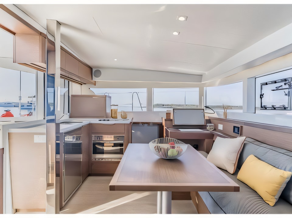 Interior of Lagoon 40 catamaran with 6 cabins Croatia yacht charter