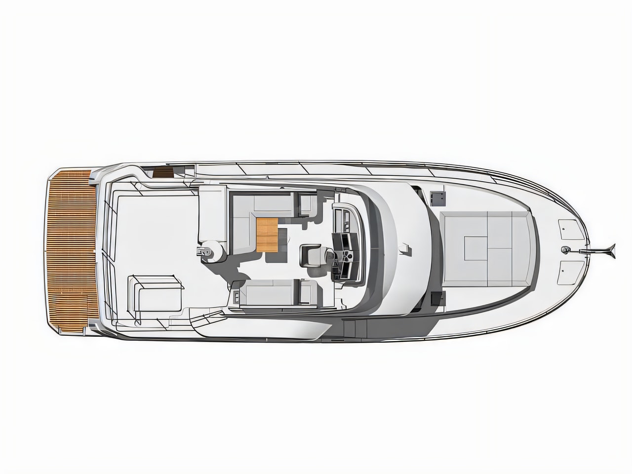 Interior of Swift Trawler 41 motor boat with 3 cabins Croatia yacht charter
