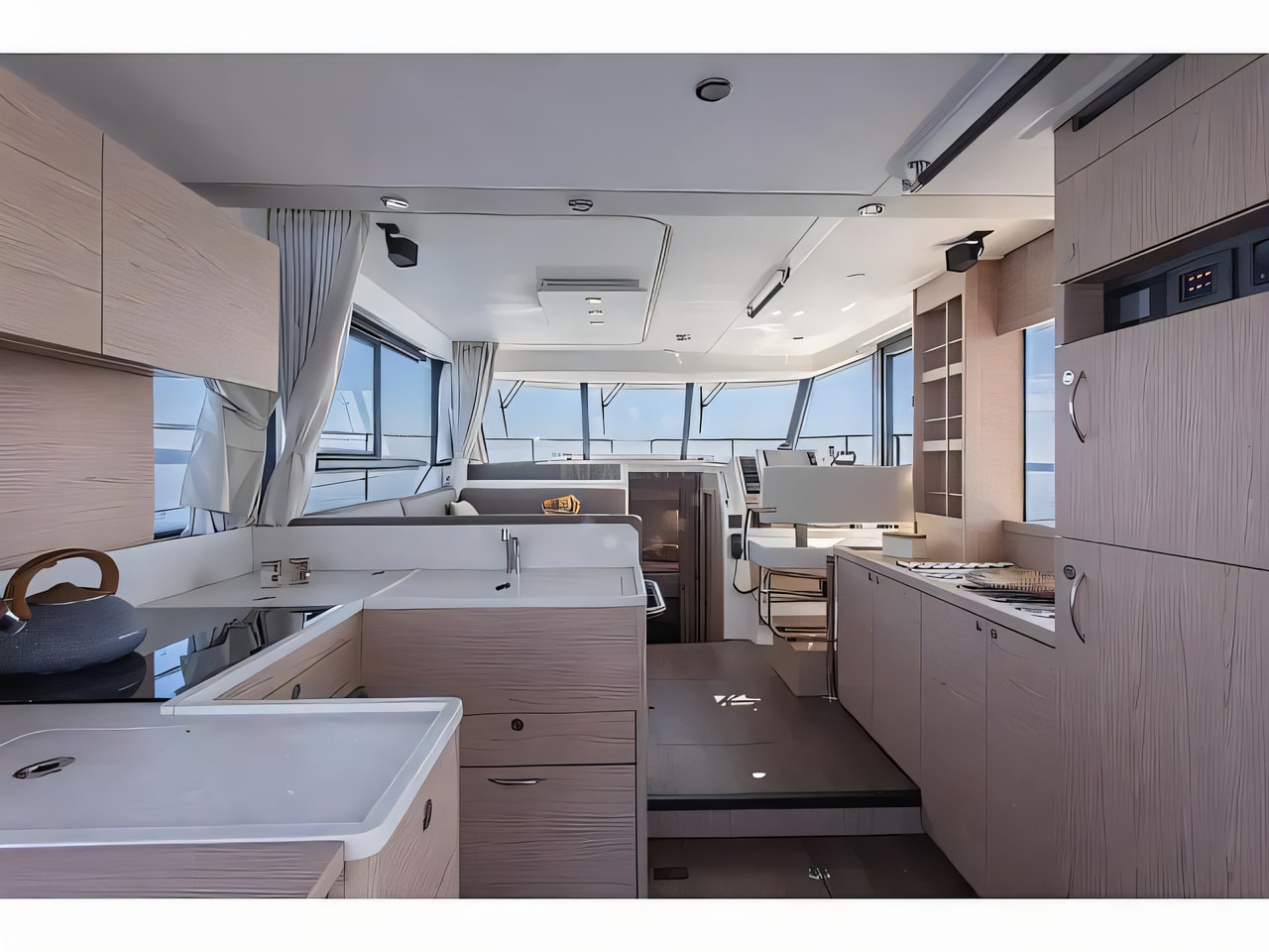 Layout of Swift Trawler 41 motor boat with 3 cabins Croatia yacht charter