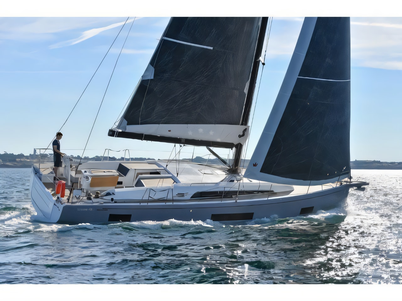 Exterior overview of Oceanis 46.1 - owner's version sail boat for charter from Pomer ACI Marina in the Istria / Kvarner sailing area Croatia