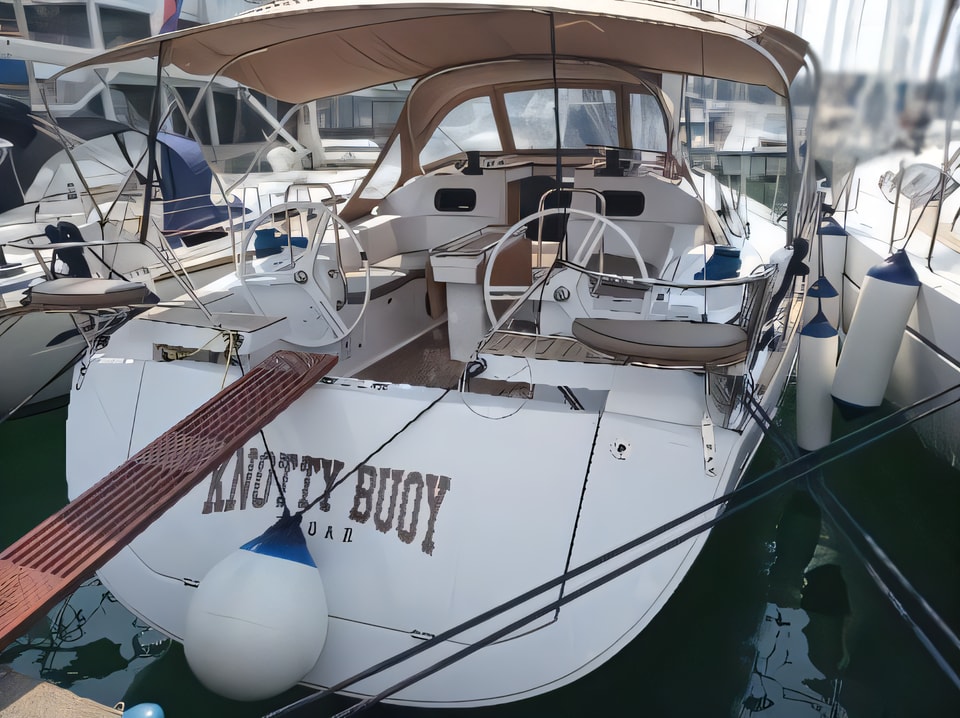 Exterior overview of Elan Impression 45 BT sail boat for charter from Zadar Marina Zadar in the Zadar sailing area Croatia