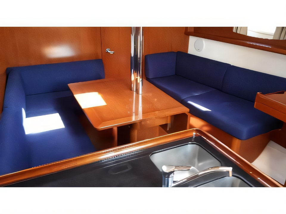 Interior of Oceanis 37 sail boat with 3 cabins Croatia yacht charter