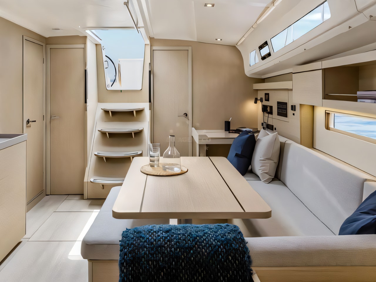 Layout of Oceanis 40.1 sail boat with 4 cabins Croatia yacht charter