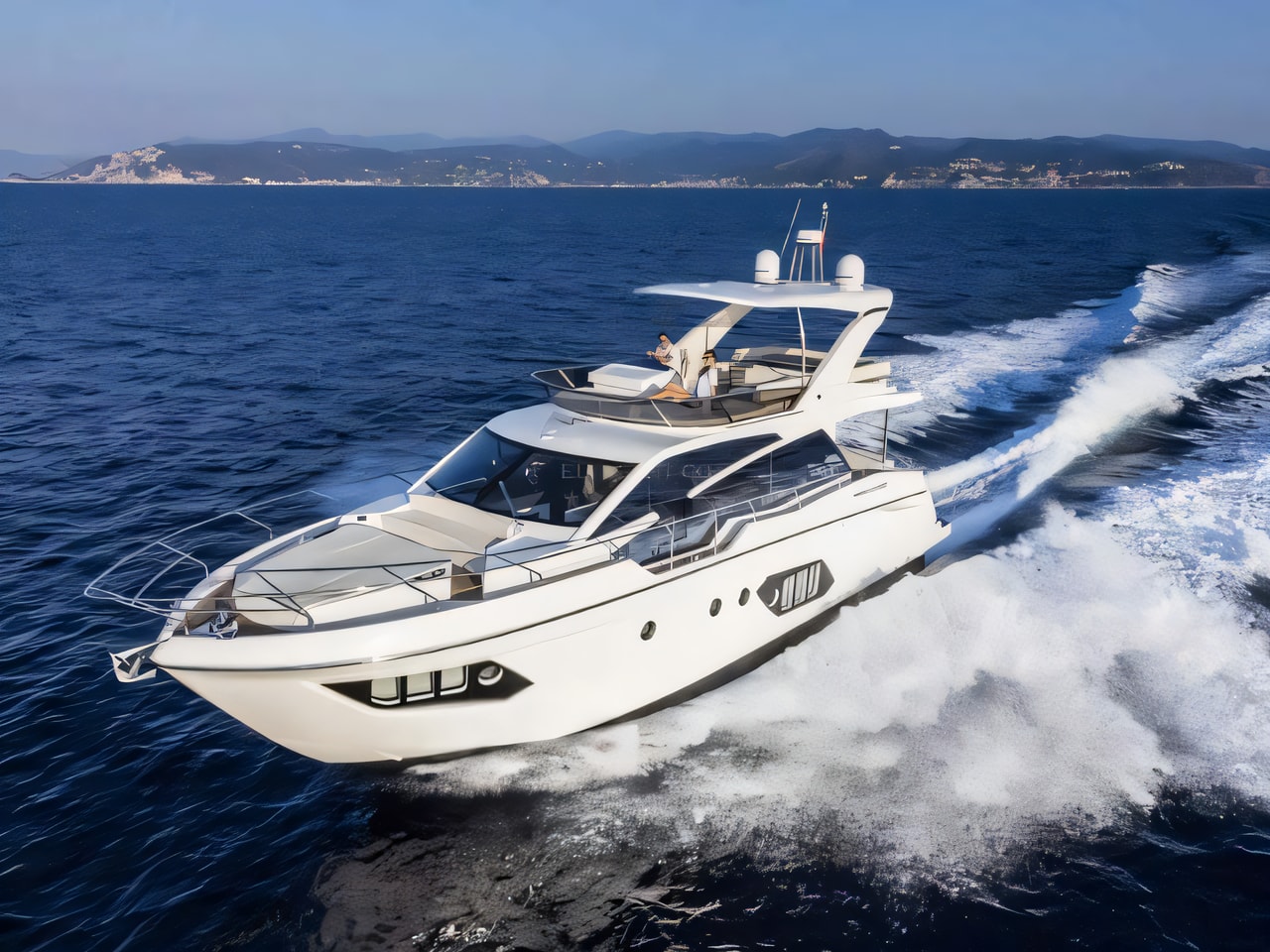 Exterior overview of Absolute 50 Fly motoryacht for charter from Seget Donji Marina Baotic in the Split sailing area Croatia