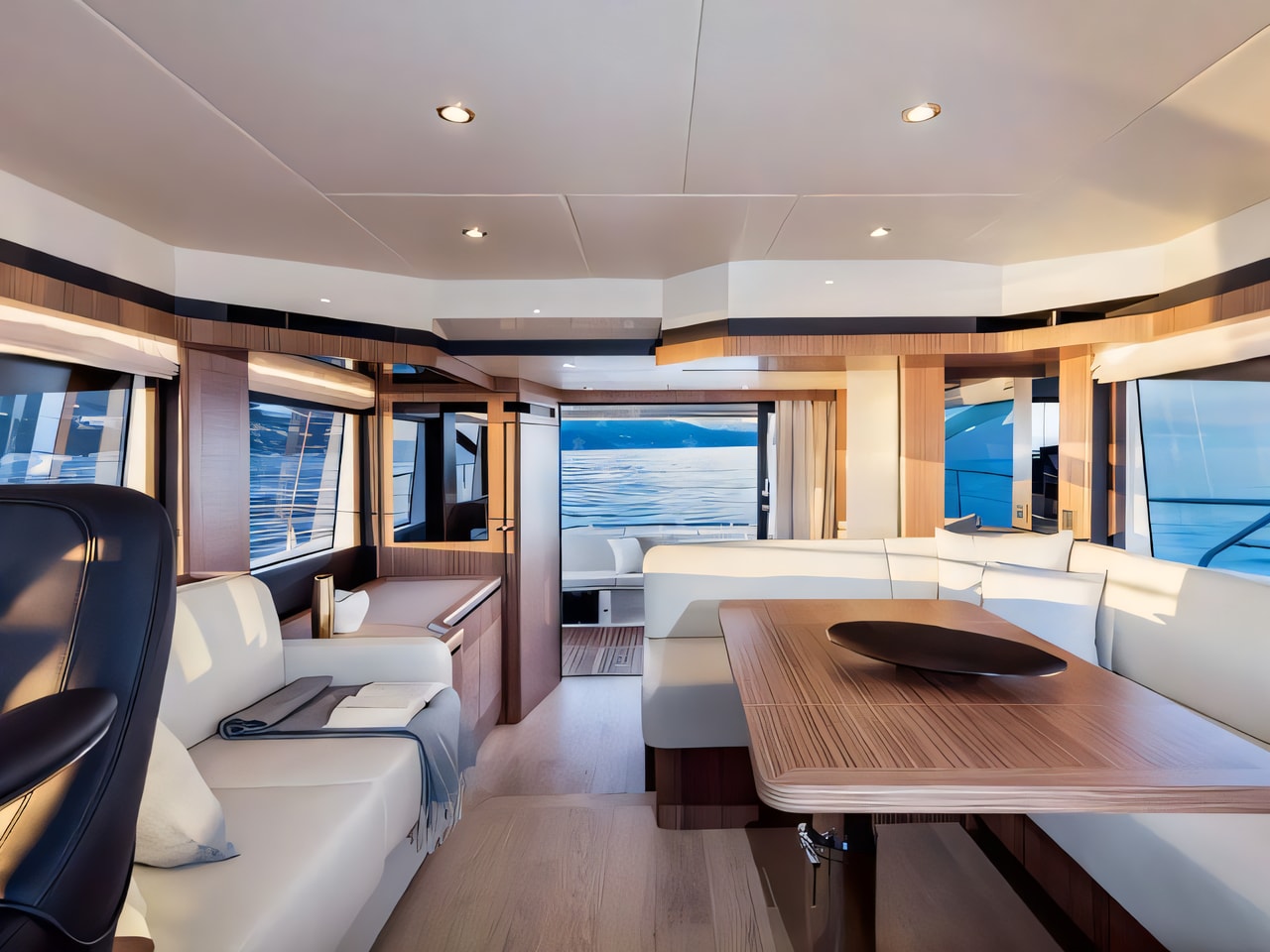 Layout of Absolute 50 Fly motoryacht with 4 cabins Croatia yacht charter