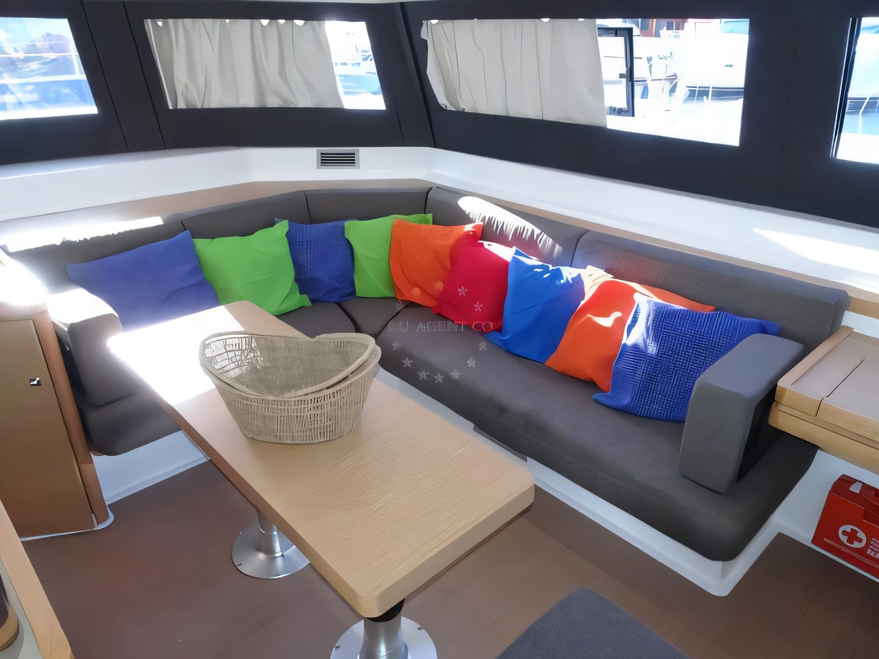 Layout of Dufour 48 Catamaran catamaran with 6 cabins Croatia yacht charter