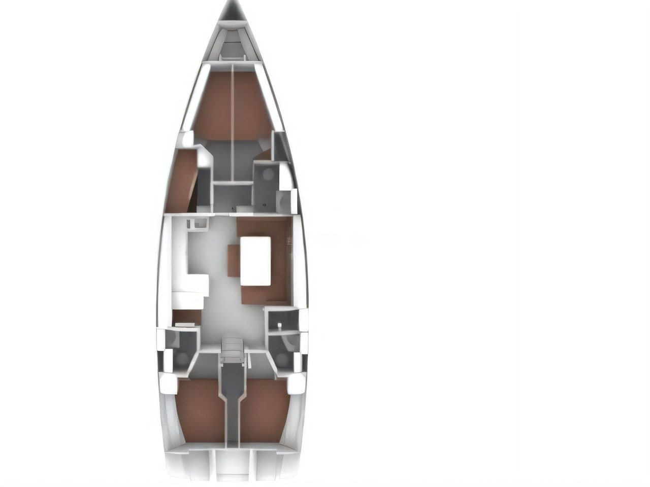 Interior of Bavaria Cruiser 51 sail boat with 5 cabins Croatia yacht charter