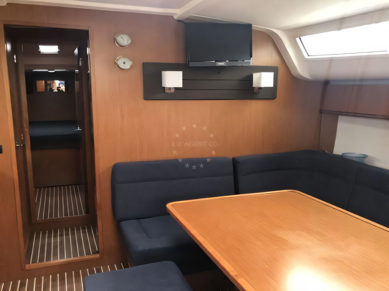 Layout of Bavaria Cruiser 51 sail boat with 5 cabins Croatia yacht charter