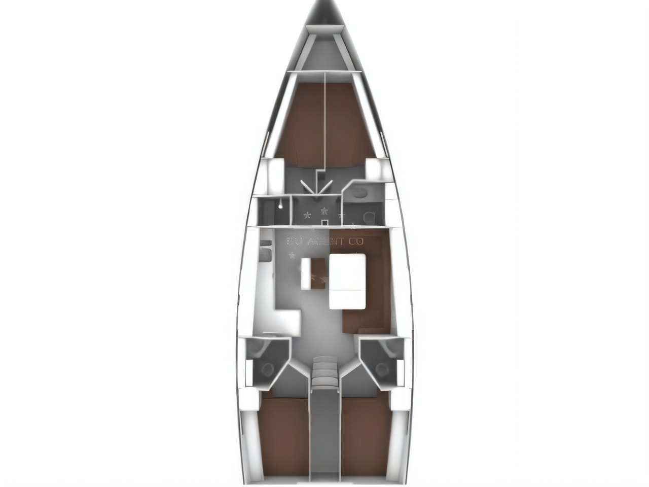 Interior of Bavaria Cruiser 46 sail boat with 4 cabins Croatia yacht charter
