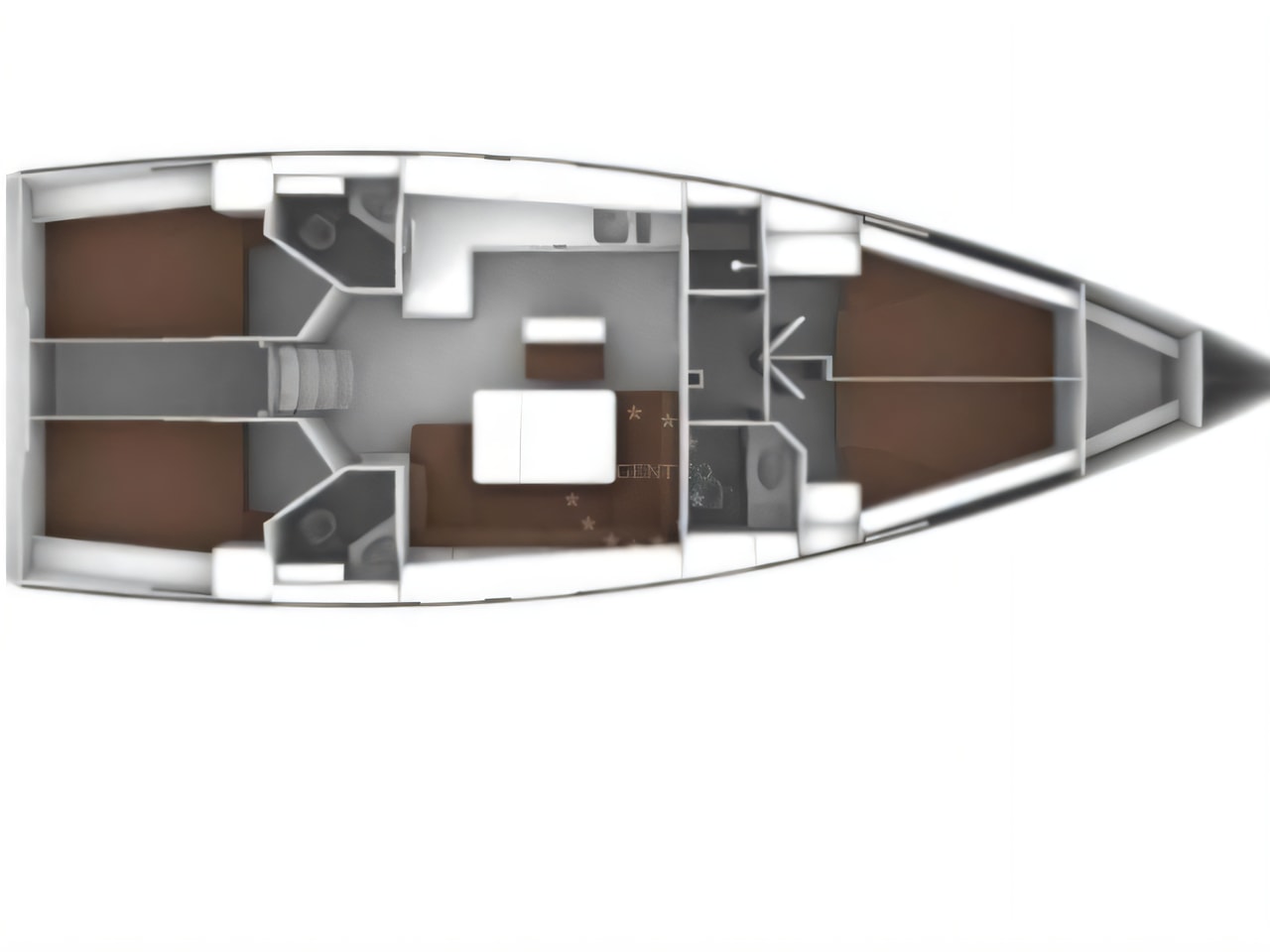 Interior of Bavaria Cruiser 46 sail boat with 4 cabins Croatia yacht charter
