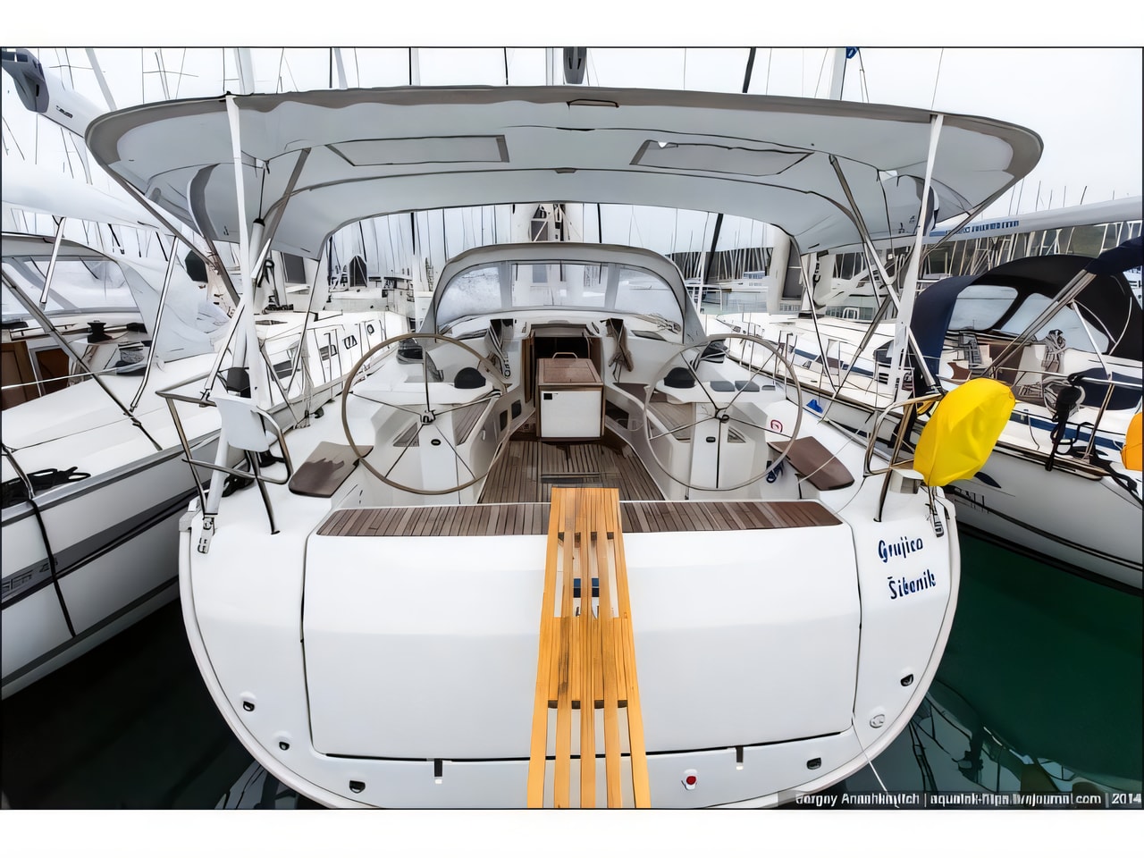 Exterior overview of Bavaria Cruiser 45 sail boat for charter from Sukosan Marina Dalmacija in the Zadar sailing area Croatia