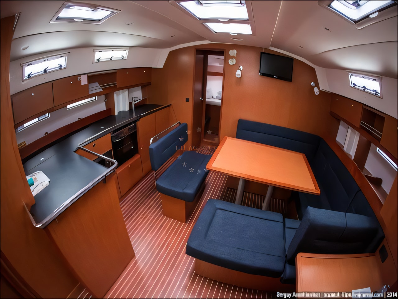 Layout of Bavaria Cruiser 45 sail boat with 4 cabins Croatia yacht charter