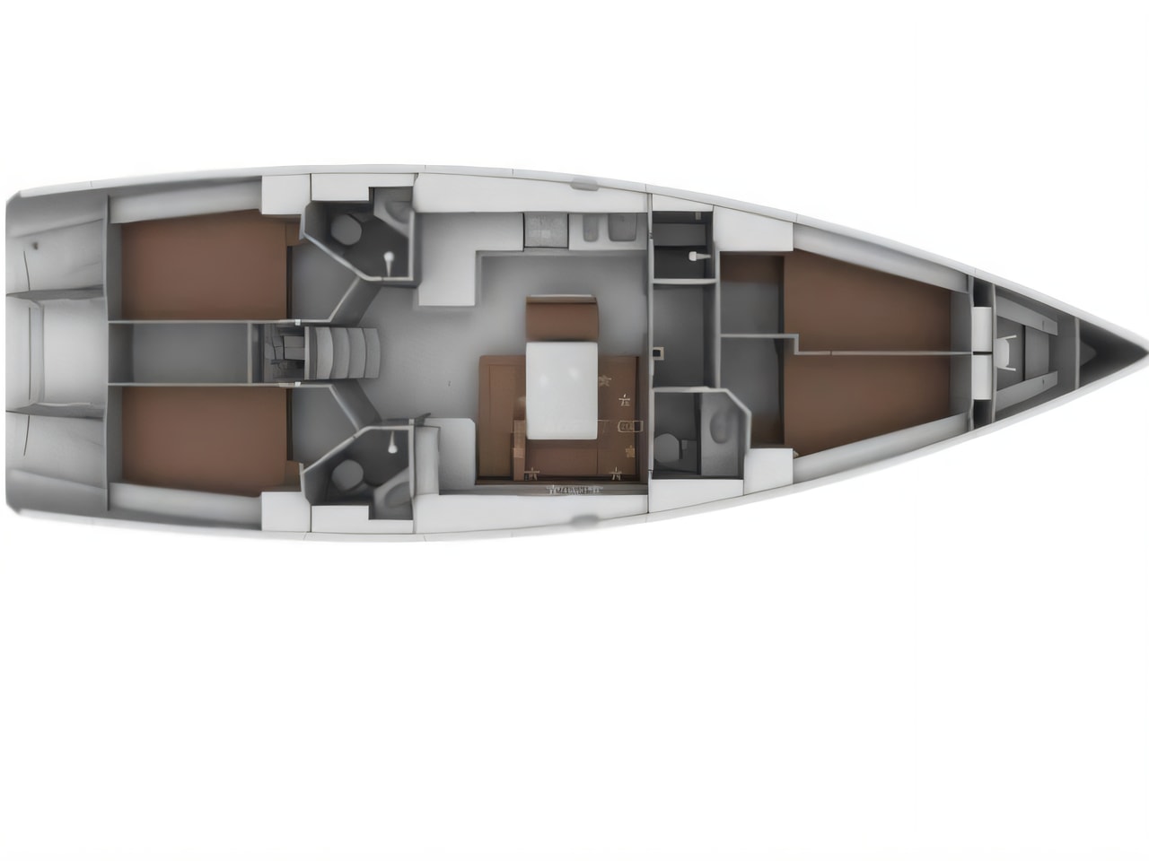 Interior of Bavaria Cruiser 45 sail boat with 4 cabins Croatia yacht charter