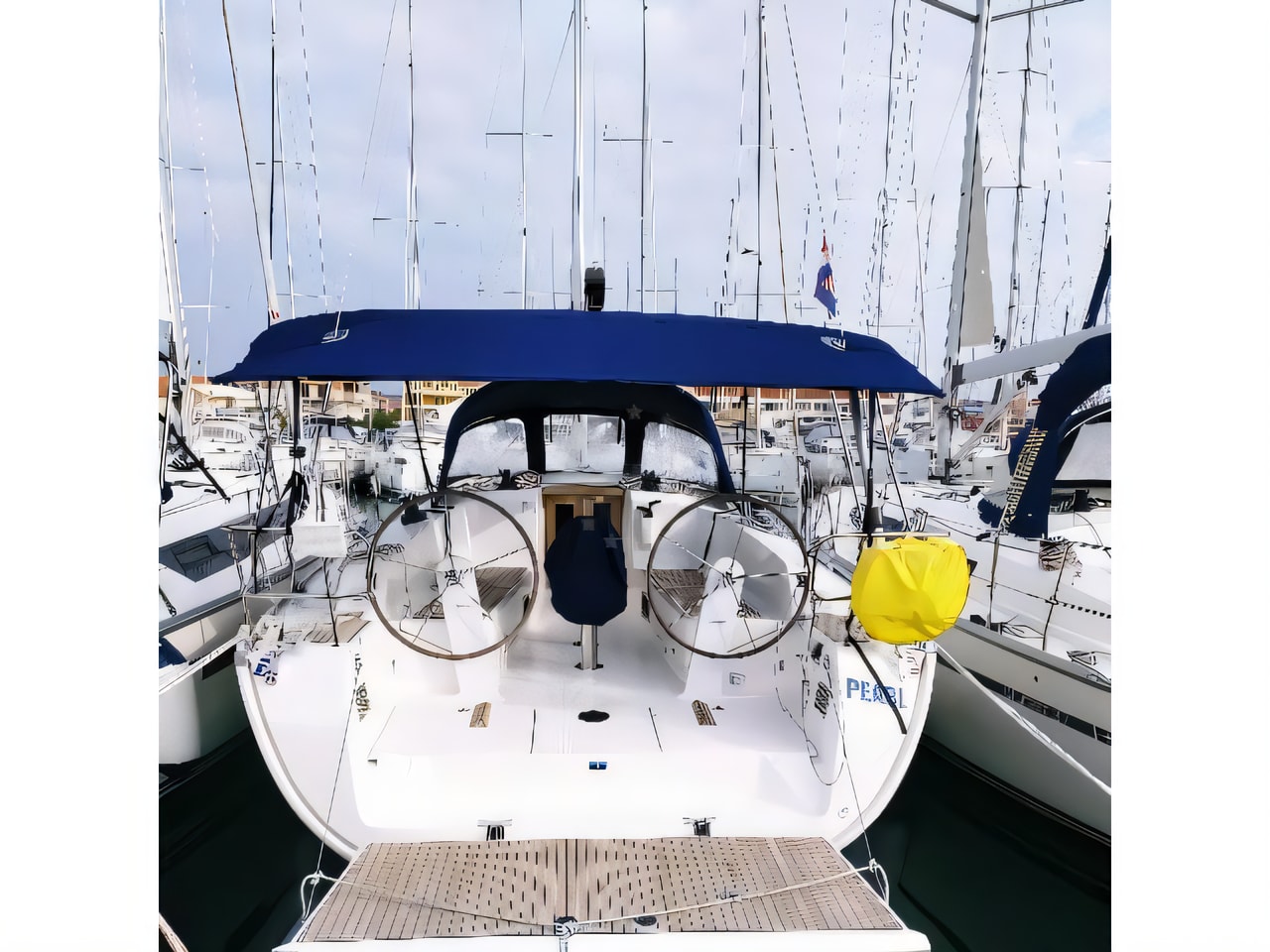 Exterior overview of Bavaria Cruiser 41 sail boat for charter from Pirovac in the Sibenik sailing area Croatia