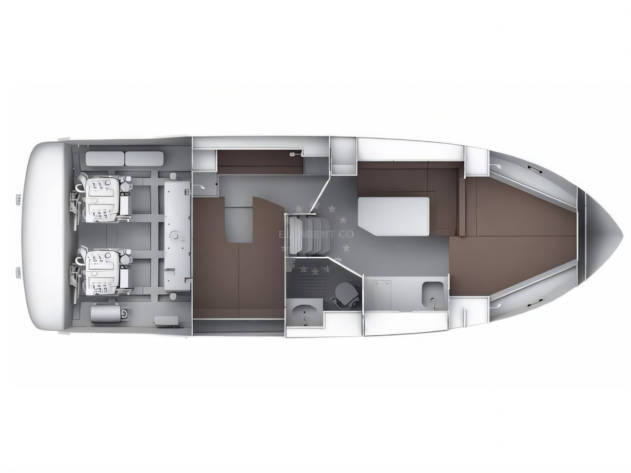 Interior of Bavaria Sport 32 motor boat with 1 cabins Croatia yacht charter